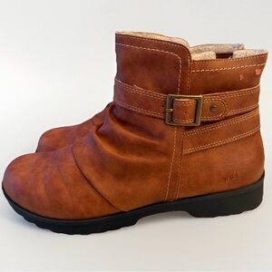 JBU by Jambu Boots Womens 10 M Betsy Water-Resistant Ankle Brown Zip up MINT